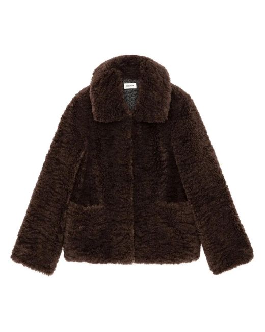 Zadig & Voltaire Brown Fred Soft Curly Jacket