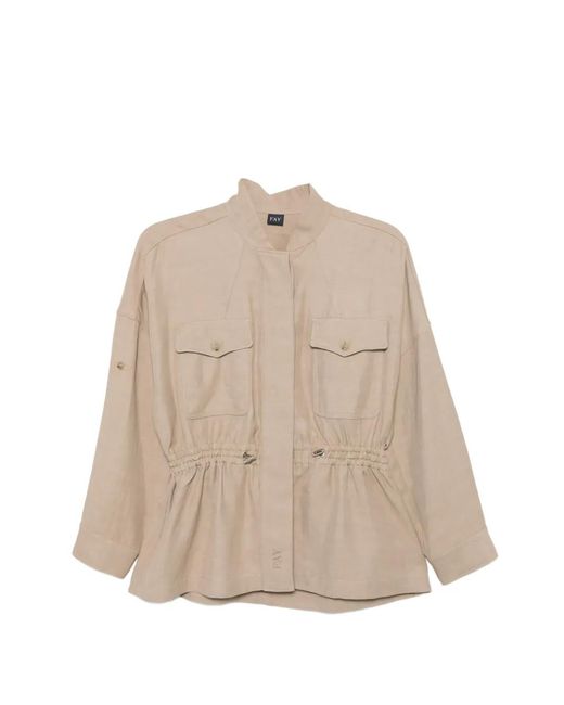 Fay Natural Flap Pocket Jacket