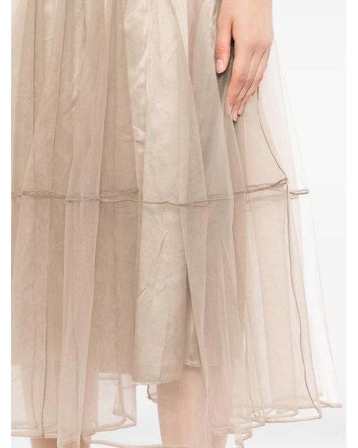 JNBY Natural Tulle Midi Skirt