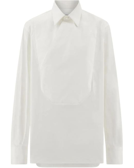 Ferragamo ロングスリーブ タキシードシャツ White