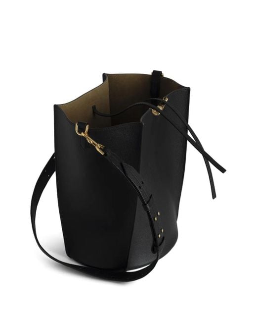 Zadig & Voltaire Black Borderline Bucket Xl Grained L Bags