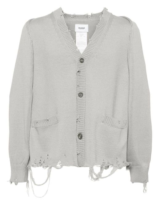 Doublet Distressed-Cardigan mit abnehmbaren Ärmeln in Gray für Herren