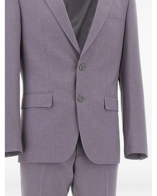 Boss Purple Two-Piece Slim-Fit Suit for men