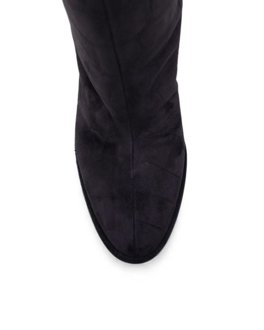 Le Silla Black Round-Toe Knee-High Boots