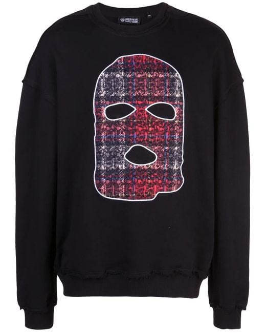Mostly Heard Rarely Seen Black Hide And Seek Print Sweatshirt for men