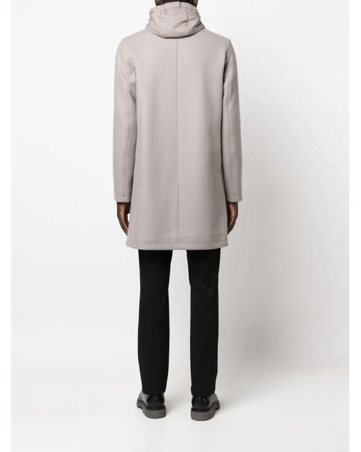 Abrigo Con Capucha Herno de hombre de color Gray