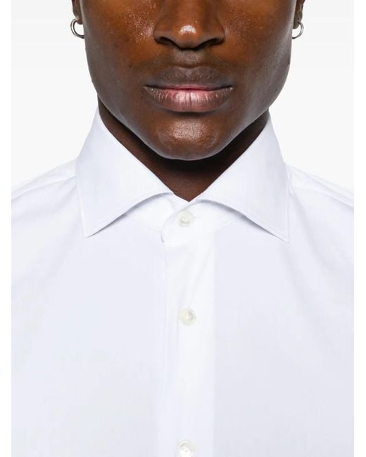 Eleventy White Poplin Shirt for men