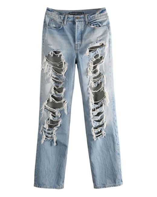 Alexander Wang Blue Ripped Jeans