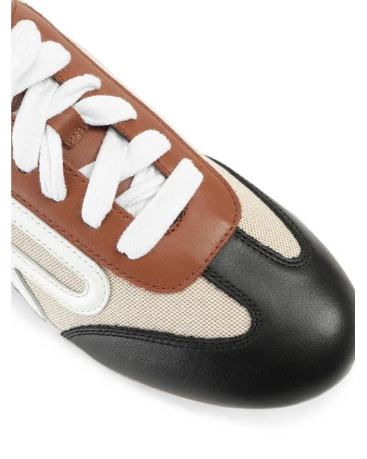 Sergio Rossi White Baskets Rush À Empiècements