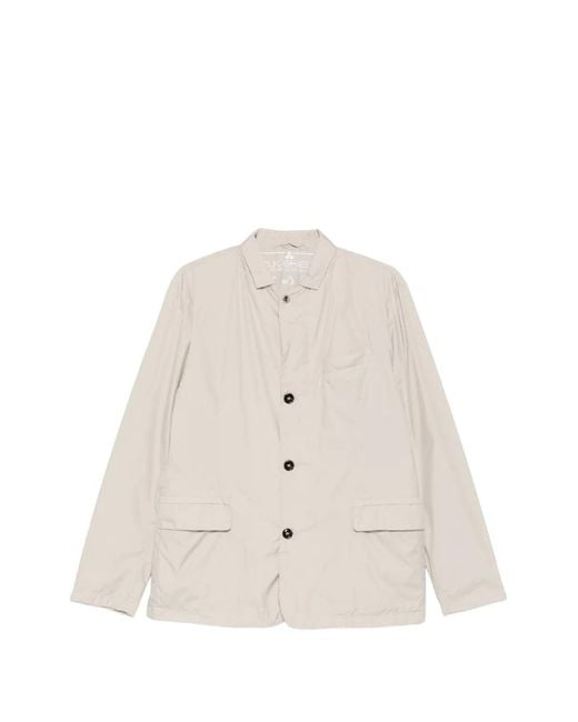 Heskimo White Buttoned Flap-Pocket Jacket for men