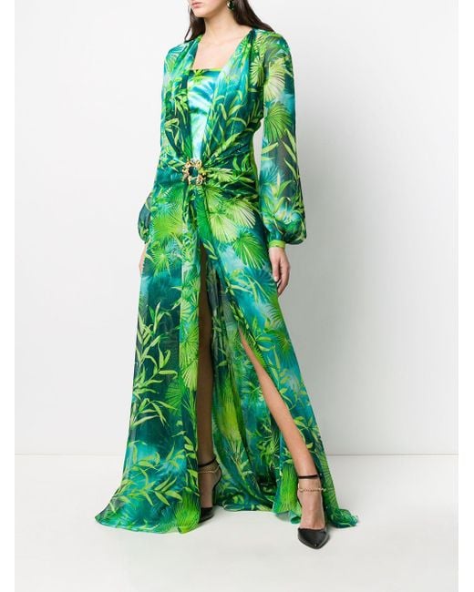 Versace Green Kleid Jungle Dress in Originalversion