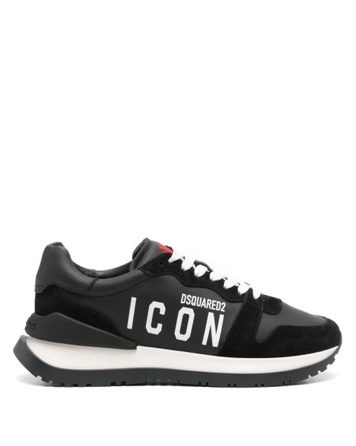 DSquared² Black Icon Running Sneakers for men