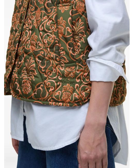 Gilet À Design Matelassé Farm Rio en coloris Brown