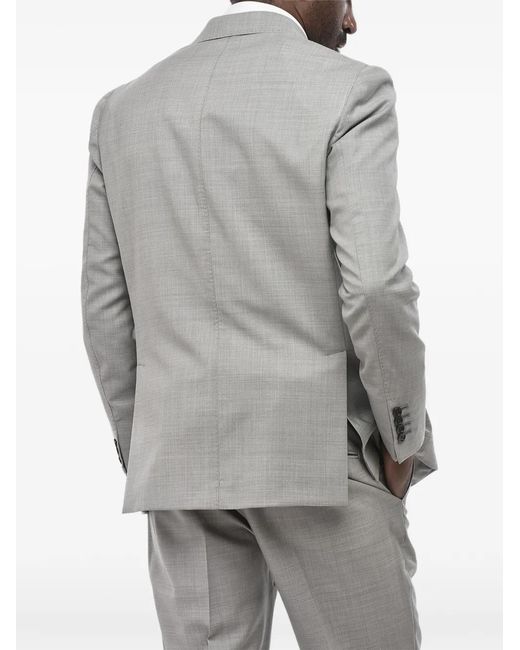 Colamarino Gray Napoli Single-Breasted Wool Suit for men