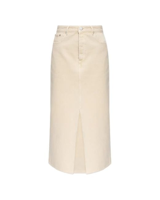 By Malene Birger Phoenix Midi-Rok Met Split in het White