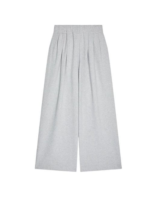 Dries Van Noten White Pleated Sweatpants for men