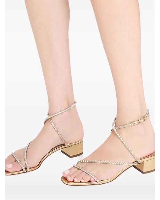 Aquazzura Natural Luca Braided Sandals
