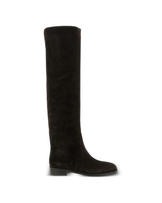 Gianvito Rossi Black Zayne Suede Boots