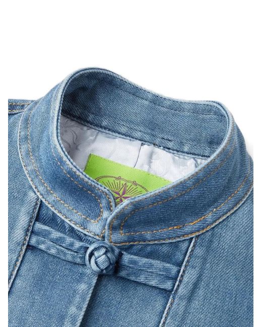 Shanghai Tang Blue Tang Button Jacket