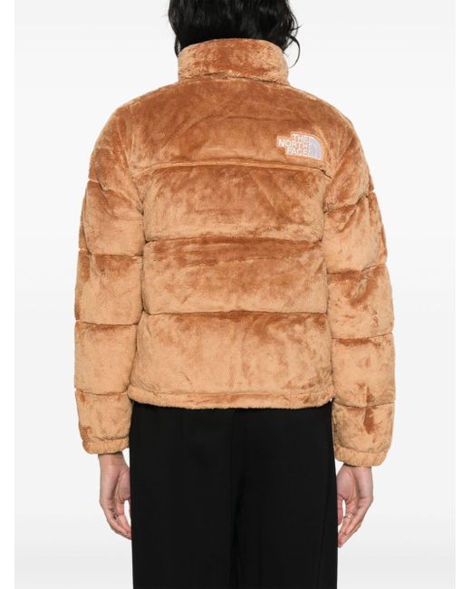 The North Face Brown Nuptse Velour Puffer Jacket