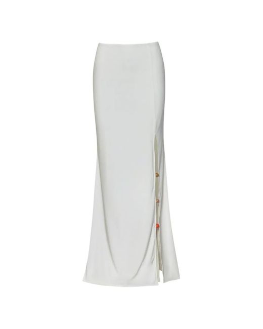 Baobab White Uli Stone-Embellished Maxi Skirt