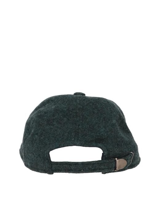 Isaia Green Felt Baseball Cap for men