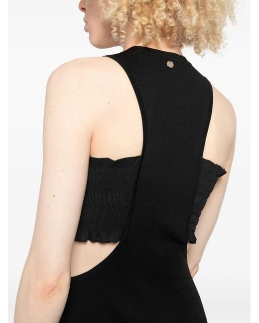 Liu Jo Black Long Dress With Cut-Out