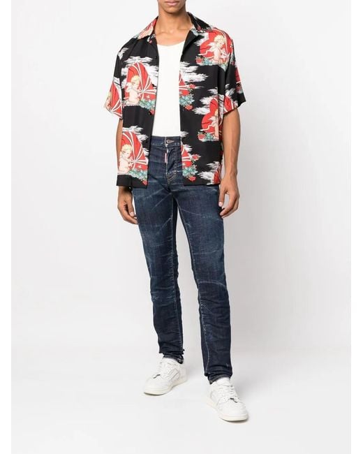 DSquared² Blue Pants 5 Pockets for men