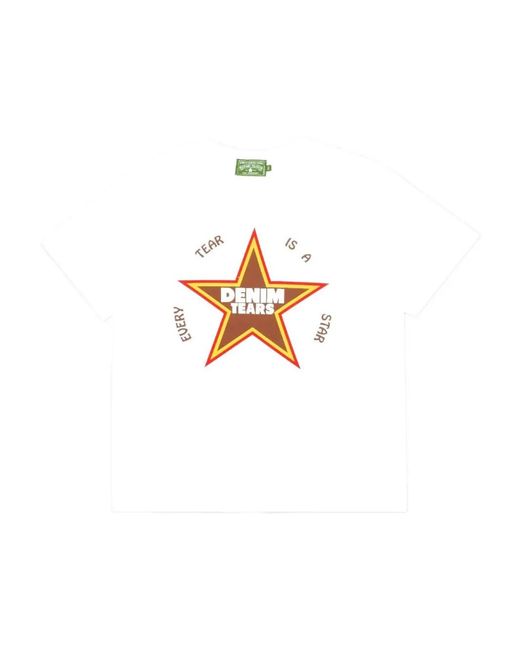 DENIM TEARS White Short-Sleeve Crew-Neck T-Shirt for men