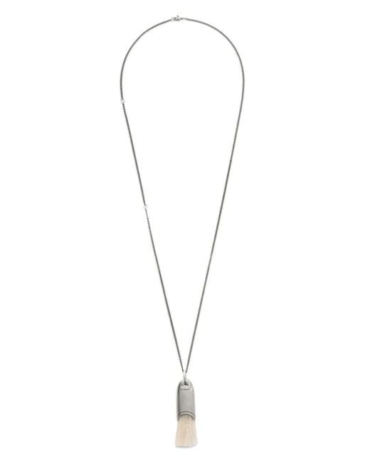 Lemaire White Personal Brush Necklace