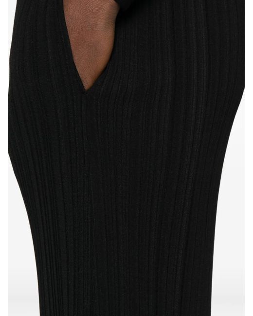 Forte_forte Black Pleated Wide-Leg Trousers