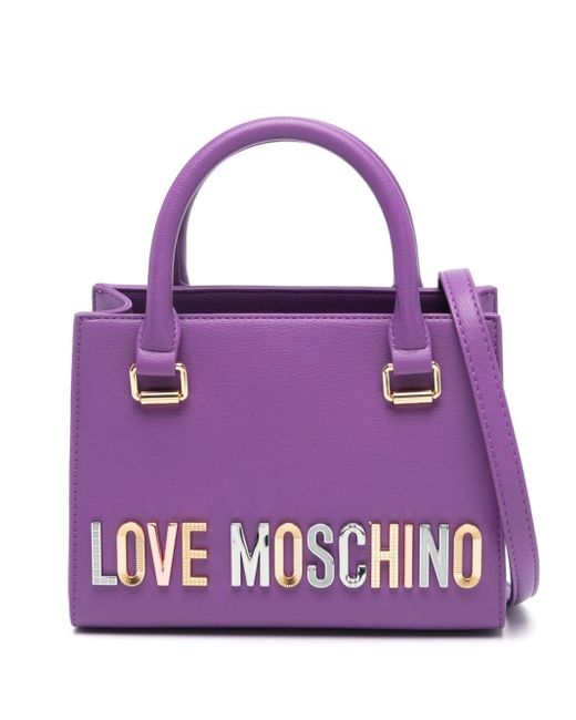 Love Moschino Shopper Met Logo in het Purple