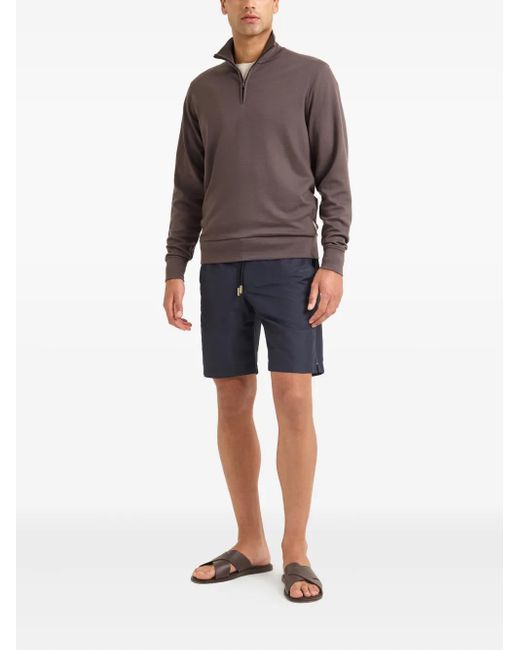 Orlebar Brown Brown Isar Half-Zip Merino Wool Sweater for men