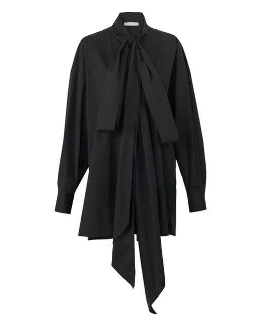 Carolina Herrera Black Bow-Detailed Shirt