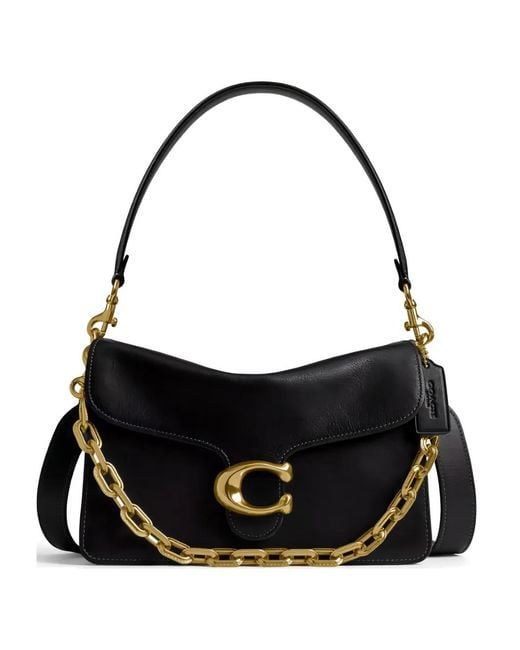 COACH Black Tabby Chain-Link Shoulder Bag