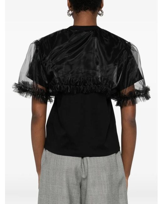 Noir Kei Ninomiya Black Ruffled Top