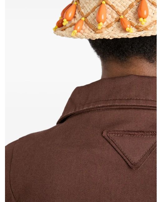 Prada Brown Gabardine Shirt Jacket