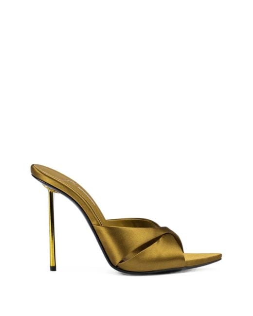 Le Silla Metallic Shirley Crossover-Strap Sandals