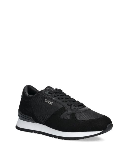 Guess Black Tresa Lace-Up Panelled Trainers for men