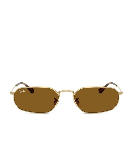 Ray-Ban Natural Oval-Frame Tinted Sunglasses
