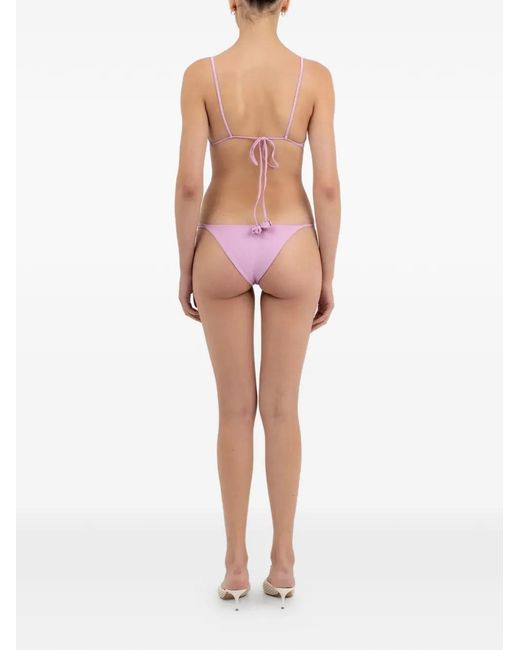 Maygel Coronel Pink Melo Floral-Appliqué Bikini