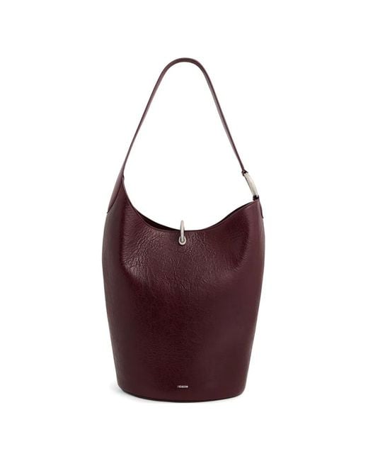 Rabanne Purple Ring Leather Tote Bag