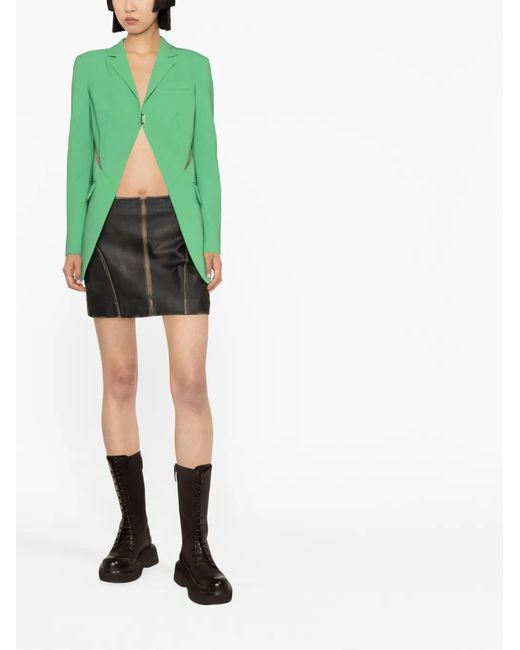 DSquared² Green Tulle Insert Blazer Jacket