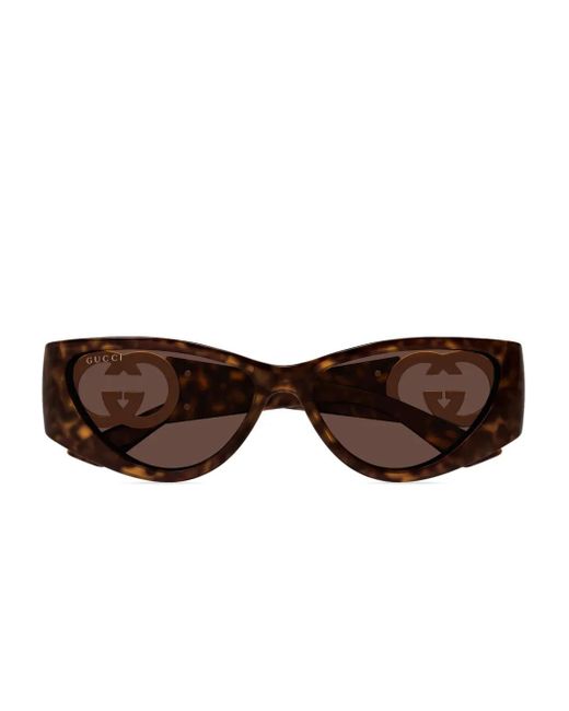 Gucci Brown Cat-Eye Frame Sunglasses