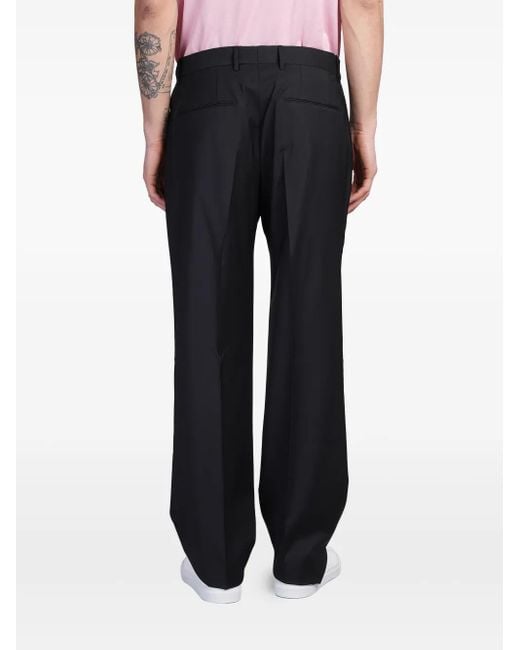 Tagliatore Black Cotton Trousers for men