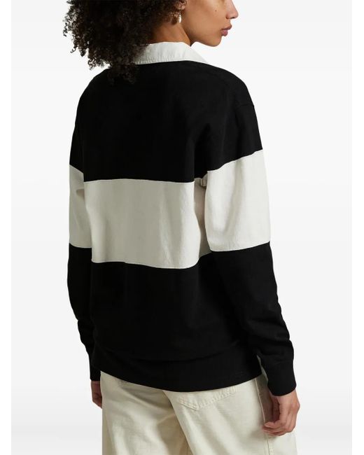 Polo Ralph Lauren Black Striped Long-Sleeve Polo Sweater
