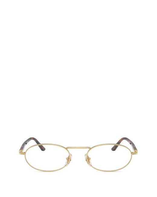 Persol White Oval-Frame Glasses