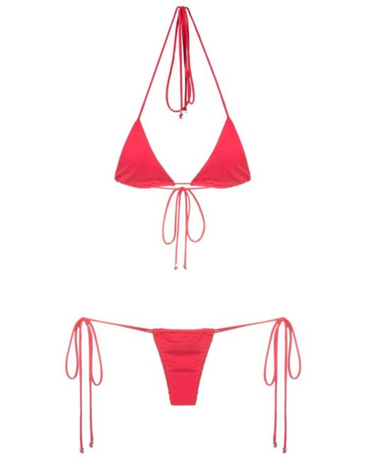 Amir Slama Red Halterneck Two-piece Bikini