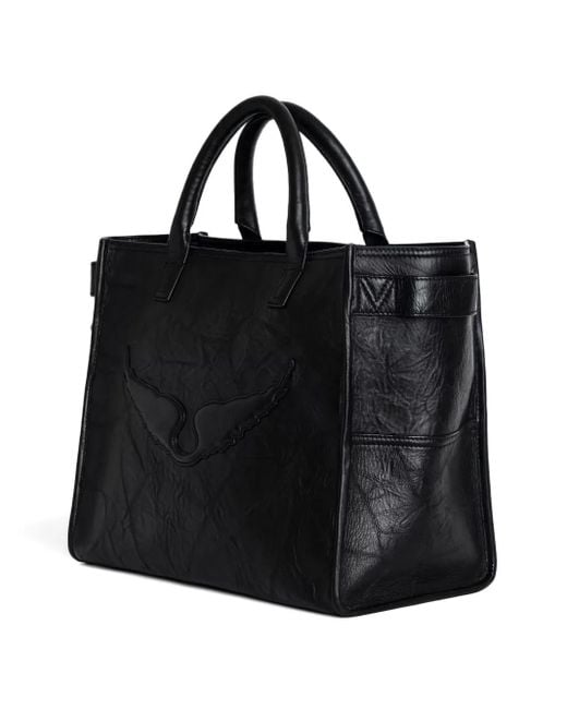 Zadig & Voltaire Black Angel Wings Tote Bag
