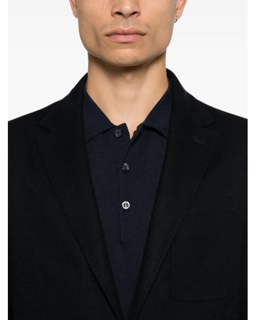 Blazer Con Solapas De Muesca Canali de hombre de color Black
